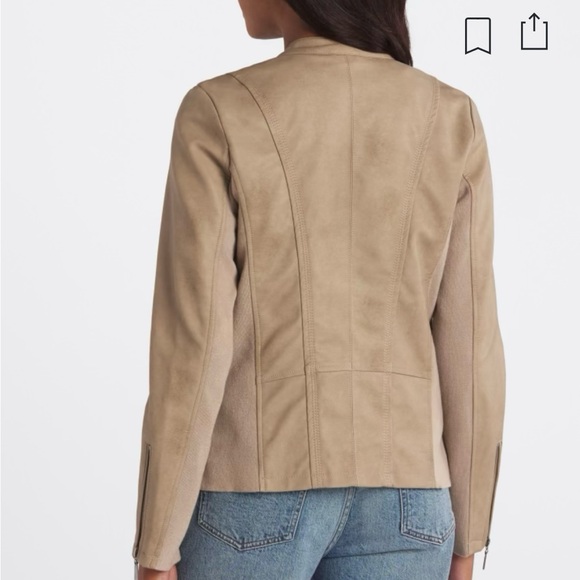 Ebele faux leather jacket by Mo-Ka. Tan, Small. StitchFix. - Picture 3 of 6